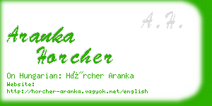 aranka horcher business card